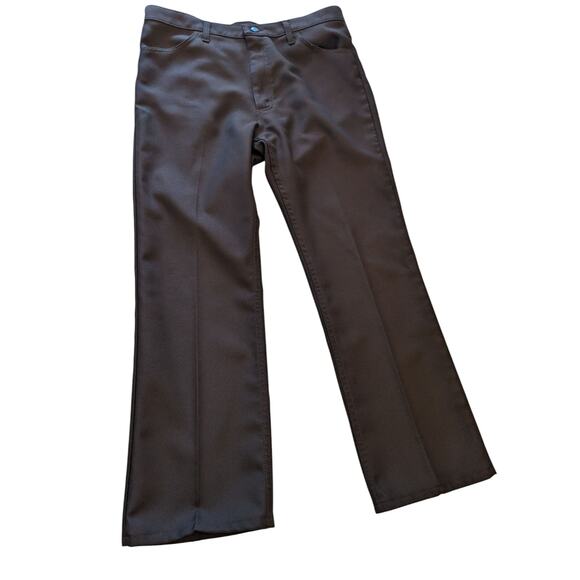 Wrangler Pants Mens 38x30 Brown Workwear Western Wrancher Polyester Trousers \\ - Picture 7 of 12